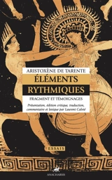 Eléments rythmiques : fragment et témoignages - Aristoxène de Tarente