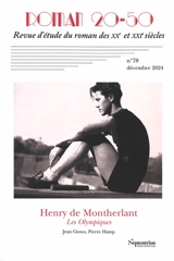 Roman 20-50, n° 78. Henry de Montherlant, Les olympiques