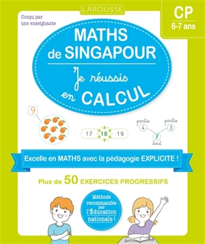 Maths de Singapour : je réussis en calcul, CP, 6-7 ans : plus de 50 exercices progressifs - Delphine Urvoy