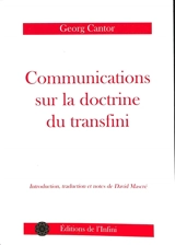Communications sur la doctrine du transfini - Georg Cantor