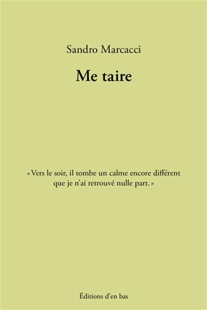 Me taire - Sandro Marcacci