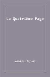 La Quatrième page - Dupuis, Jordan