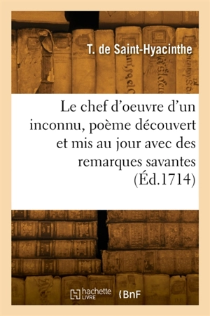 Le chef d'oeuvre d'un inconnu - Thémiseul de Saint-Hyacinthe
