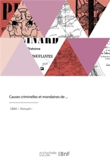 Causes criminelles et mondaines - Albert Bataille