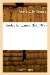 Paroles françaises - Antonin-Dalmace Sertillanges