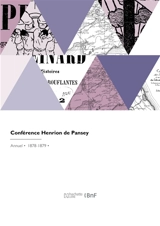 Conférence Henrion de Pansey - Ordre des avocats (Paris)