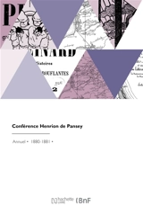 Conférence Henrion de Pansey - Ordre des avocats (Paris)