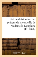 Etat de distribution des présens de la corbeille de Madame la Dauphine - Jérôme Pichon