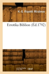 Errotika Biblion - Honoré-Gabriel Riquetti comte de Mirabeau