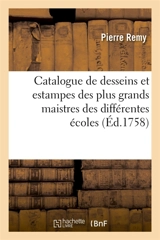 Catalogue de desseins et estampes des plus grands maistres des différentes écoles vente Coucicault - Remy, Pierre