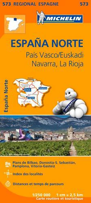 CARTE REGIONALE ESPAGNE NORD : PAIS VASCO/EUSKADI NAVARRA, LA RIOJA - Collectif