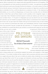 Politique des savoirs : Michel Foucault, les éclats d'une oeuvre - Jérôme Lamy