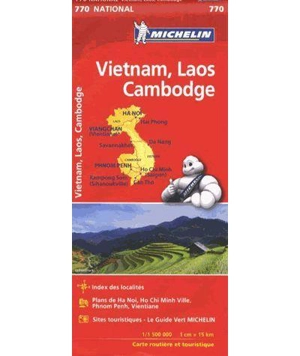 CARTE NATIONALE VIETNAM LAOS CAMBODGE / CAMBODIA - Collectif