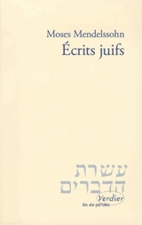 Ecrits juifs - Moses Mendelssohn