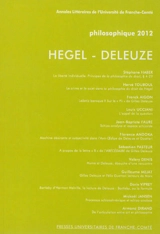 Philosophique, n° 2012. Hegel-Deleuze