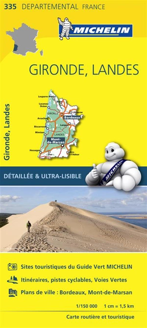 CARTE DEPARTEMENTALE GIRONDE, LANDES - Collectif