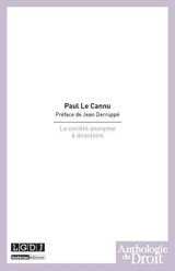 La société anonyme à directoire - Paul Le Cannu