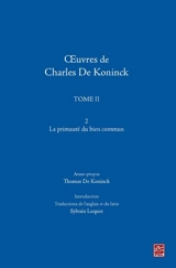 La primauté du bien commun - Charles De Koninck