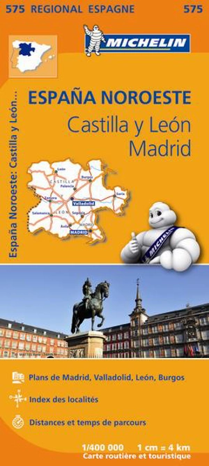 CARTE REGIONALE ESPAGNE NORD-OUEST : CASTILLA Y LEON, MADRID - Collectif
