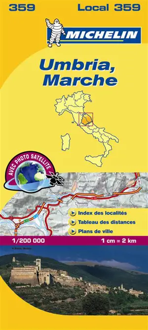 CARTE DEPARTEMENTALE UMBRIA, MARCHE - Collectif