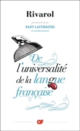 De l'universalité de la langue française - Antoine de Rivarol