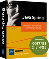 Java Spring : applications microservices et environnement Jakarta : coffret 2 livres - Hervé Le Morvan