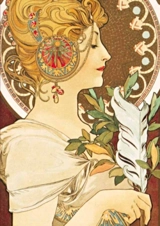 Carnet ligné ligné Affiche Mucha, La Plume - Alphonse Mucha