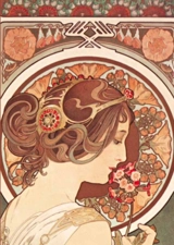 Carnet ligné Affiche Mucha, La Primevère - Alphonse Mucha