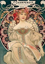 Carnet ligné ligné Affiche Mucha, Imprimerie Champenois - Alphonse Mucha
