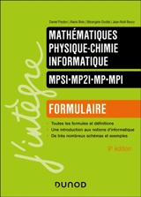 Mathématiques, physique chimie, informatique : MPSI, MP2I, MP, MPI : formulaire
