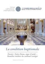 Communio, n° 297. La condition baptismale