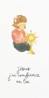 Signet première communion fille « Jésus, j'ai confiance en toi » - God save the King