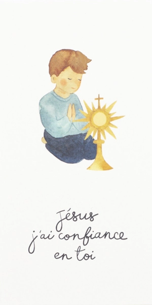 Signet première communion garçon « Jésus, j'ai confiance en toi » - God save the King