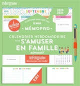Mémopad, calendrier hebdomadaire pour s'amuser en famille 2025-2026 - Yann Caudal