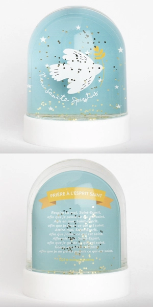 Boule à neige Esprit Saint avec la prière de saint Augustin - God save the King