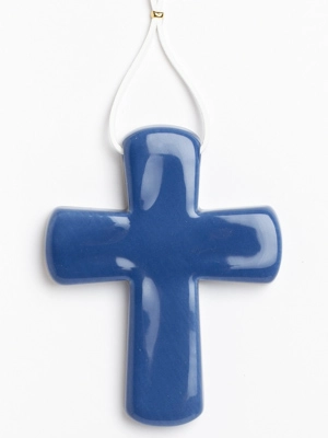 Croix murale latine bleue - Creatini Creatini