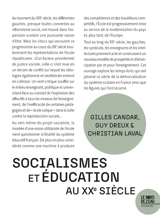 Socialismes et éducation au XXe siècle - Gilles Candar