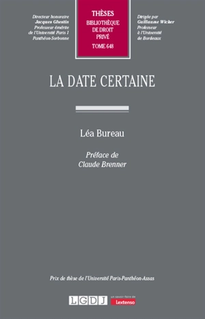 La date certaine - Léa Bureau