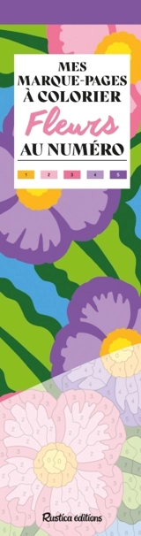 Fleurs : mes marque-pages à colorier au numéro - Marica Zottino