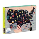 Cocktail Map Of The USA : 1000 Piece Puzzle - Sarah McMenemy