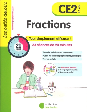 Fractions CE2, 8-9 ans : 33 séances de 20 minutes : nouveau programme 2025 - Laura Moreau