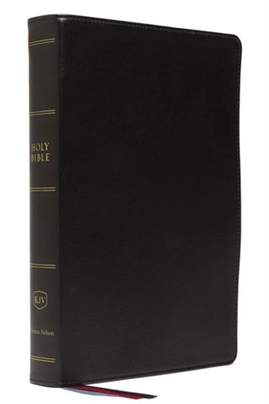 Kjv, Preaching Bible, Premium Calfskin Leather, Black, Comfort Print - Nelson, Thomas