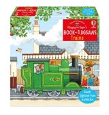 Poppy and Sam's Book and 3 Jigsaws : Trains : Farmyard Tales Poppy and Sam - Heather Amery