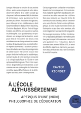 A l'école althussérienne : aperçus d'une (non) philosophie de l'éducation - Xavier Riondet