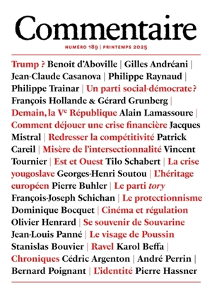 Commentaire, n° 189