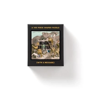 Mondays, Am I Right ? : 100 Piece Mini Shaped Puzzle - Brass Monkey Galison