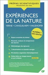 Expériences de la nature : Verne, Canguilhem, Haushofer : prépas scientifiques, programme 2025-2026