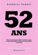 52 ans : tout ce que les gens célèbres ont fait, ou pas, à toutes les époques et dans tous les domaines, à votre âge - Frédéric Taddeï