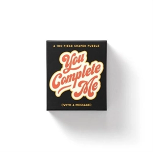 You Complete Me : 100 Piece Mini Shaped Puzzle - Brass Monkey Galison