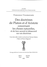 Des doctrines de Platon et d'Aristote concernant les choses naturelles, et de leur accord et désaccord sur ces doctrines - Francisco Vimercati